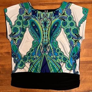 Rendezvous Colorful Pattern Blouse